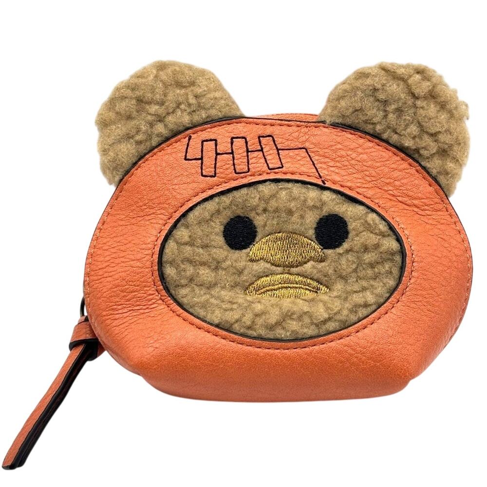 Star Wars Ewok Wicket Inspired Vegan Leather Zip Wallet, Change Purse - New